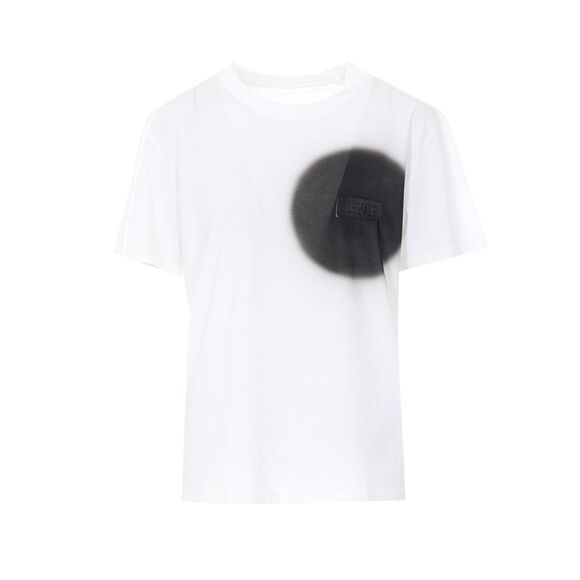 Mm6 Maison Margiela Women Spray Effect And Logo T-Shirt